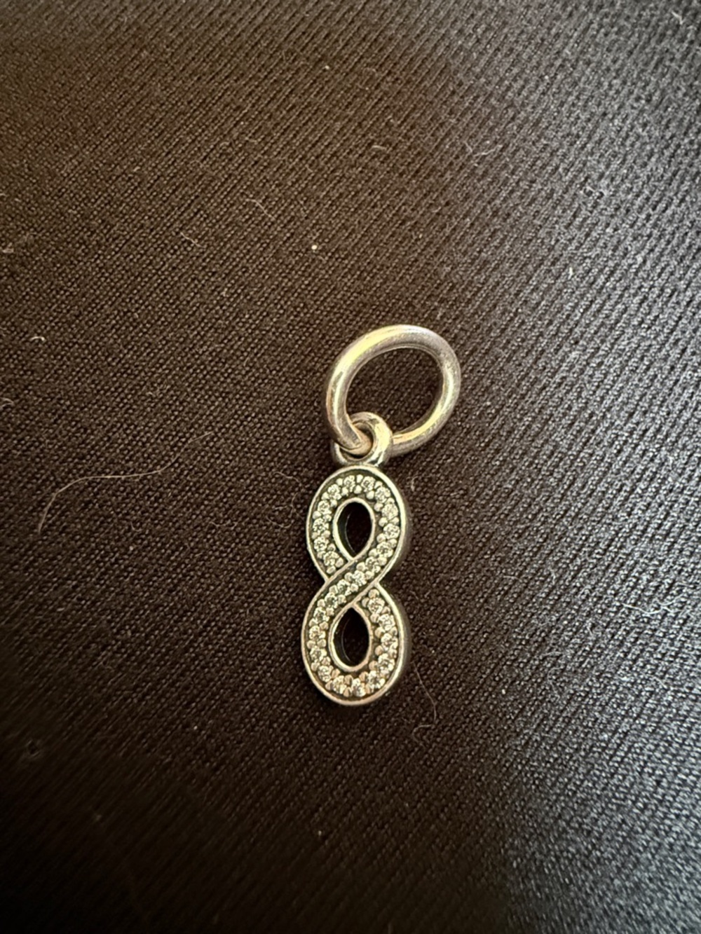 Authentic Pandora 925 & CZ Symbol of Infinity Dangle Charm - MINT CONDITION - Picture 4 of 5